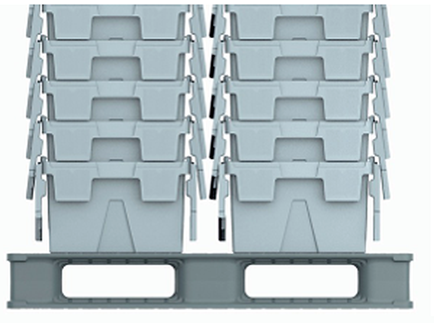 Nesting stack on pallet