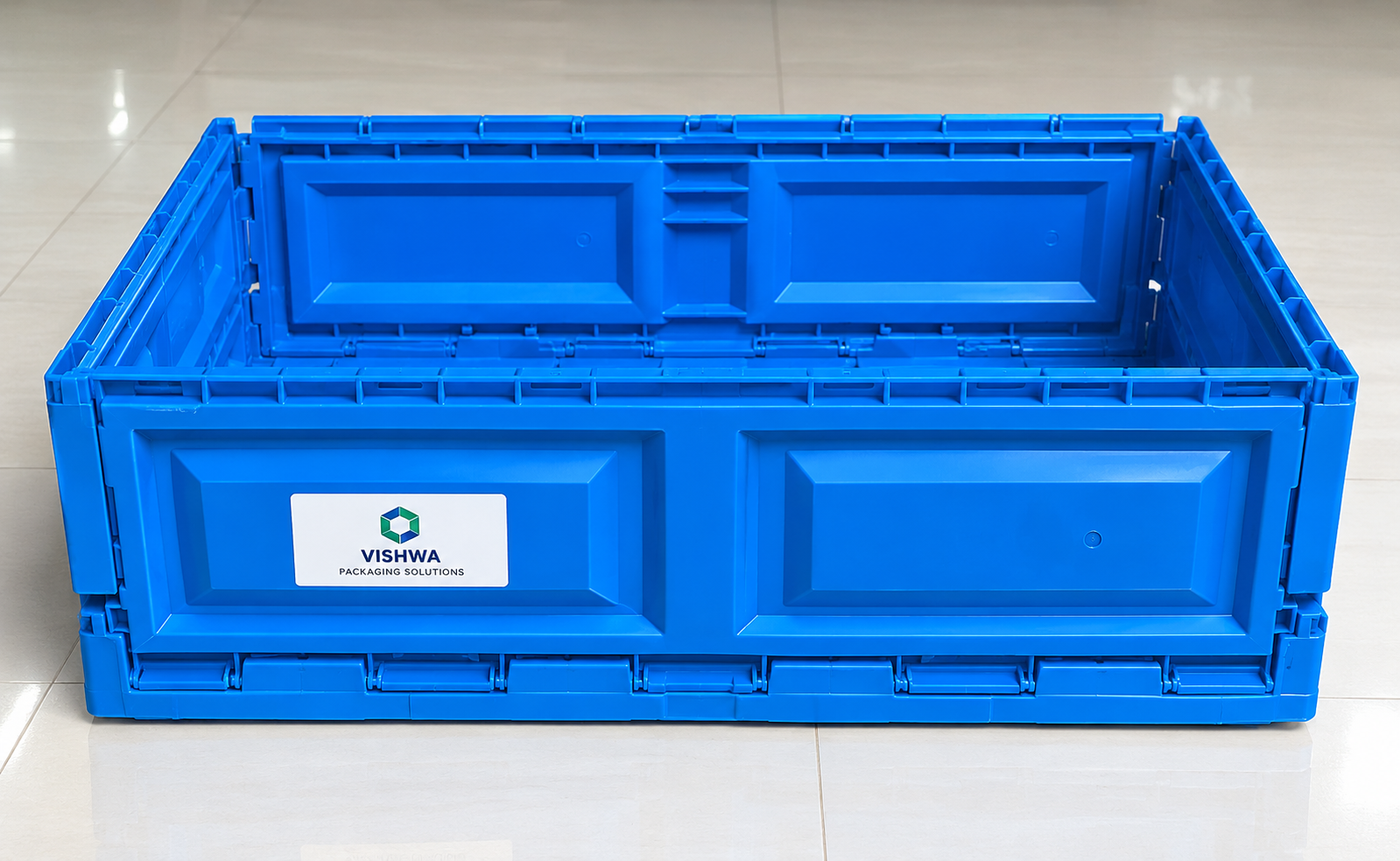 Foldable Plastic Crate Open