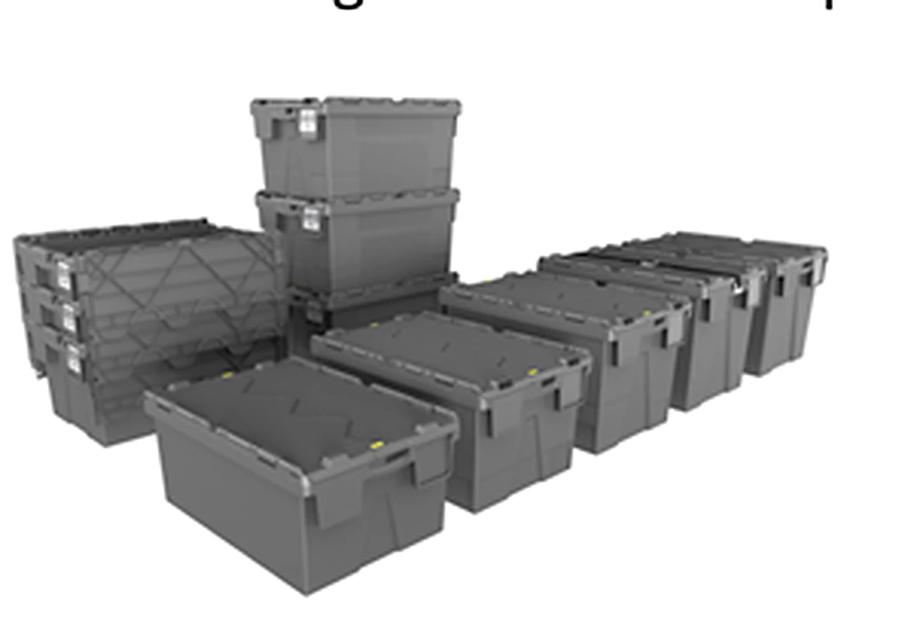 Array of Attached Lid Totes